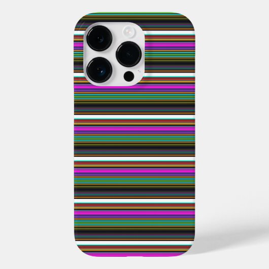 Süße farbenfrohe Neonstreifen Case-Mate iPhone Hülle (Rückseite)
