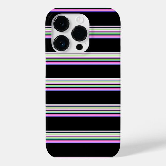 Süße farbenfrohe Neonstreifen Case-Mate iPhone Hülle (Rückseite)