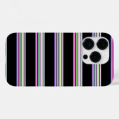 Süße farbenfrohe Neonstreifen Case-Mate iPhone Hülle (Rückseite (Horizontal))
