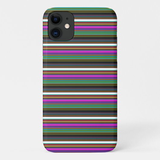 Süße farbenfrohe Neonstreifen Case-Mate iPhone Hülle (Rückseite)