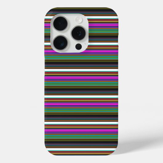 Süße farbenfrohe Neonstreifen Case-Mate iPhone Hülle (Rückseite)