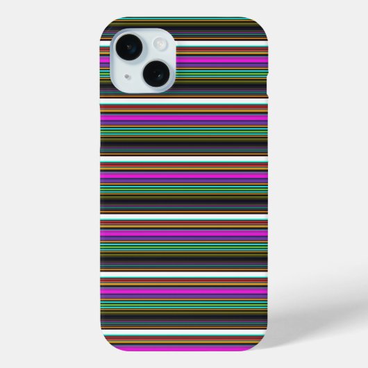 Süße farbenfrohe Neonstreifen Case-Mate iPhone Hülle (Rückseite)