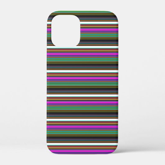 Süße farbenfrohe Neonstreifen Case-Mate iPhone Hülle (Rückseite)
