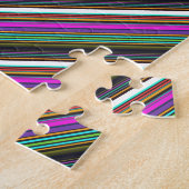 Süße farbenfrohe Neonstreifen Puzzle (Seite)