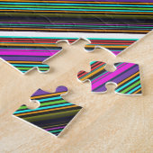 Süße farbenfrohe Neonstreifen Puzzle (Seite)