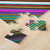 Süße farbenfrohe Neonstreifen Puzzle (Seite)