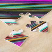 Süße farbenfrohe Neonstreifen Puzzle (Seite)