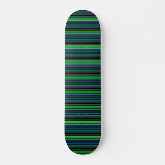 Süße farbenfrohe Neonstreifen Skateboard (Vorne)
