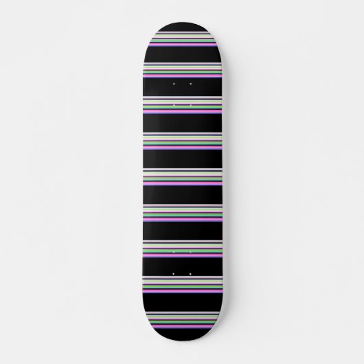 Süße farbenfrohe Neonstreifen Skateboard (Vorne)