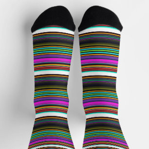 Süße farbenfrohe Neonstreifen Socken