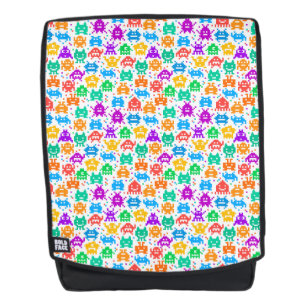 Süße farbenfrohe pixelige Monster Muster Rucksack