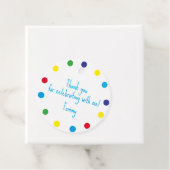 Süße farbenfrohe Punkte Kinder Danke Geschenkanhänger (Beispiel)