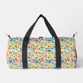 Süße farbenfrohe Quadrate Muster Duffle Bag (Vorderseite)