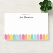 Süße farbenfrohe Regenbogenbogen-Personalisierte L Post-it Klebezettel (Büro)
