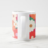 Süße farbenfrohe Retro-Blumen Jumbo-Tasse (Rückseite)