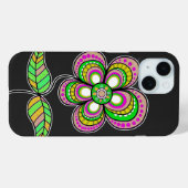 Süße farbenfrohe Retro-Blumenillustration Case-Mate iPhone Hülle (Rückseite (Horizontal))