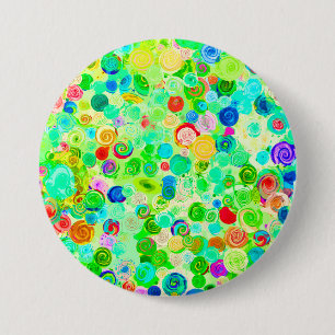Süße farbenfrohe spiralförmige Cosmos-Muster Button