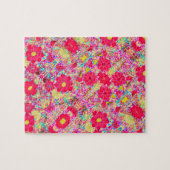 Süße farbenfrohe strahlende Blumen Puzzle (Horizontal)