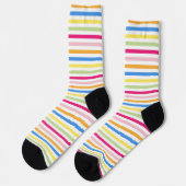 Süße farbenfrohe Streifen Socken (Linkes Detail)