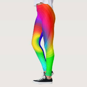 Süße farbenfrohe Tie-Dye-Regenbogen-Swirbel-Kunstm Leggings