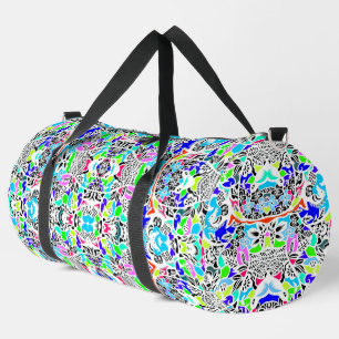 Süße farbenfrohe Tiere Blumen Natur Design Erwachs Duffle Bag