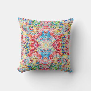 Süße farbenfrohe vintage Blumenelemente Kissen