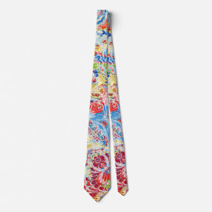 Süße farbenfrohe vintage Blumenmuster Krawatte