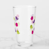Süße farbenfrohe Vögel Glas (Links)
