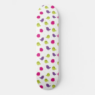 Süße farbenfrohe Vögel Skateboard