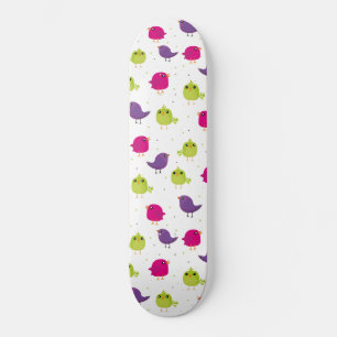 Süße farbenfrohe Vögel Skateboard