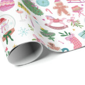 Süße farbenfrohe Weihnachten Geschenkpapier (Rolleneckpunkt)