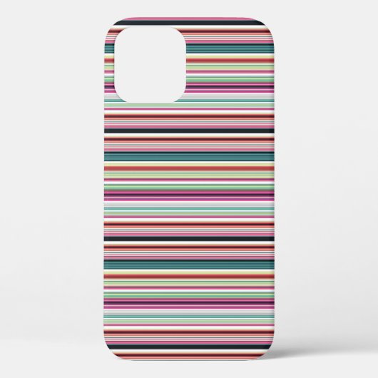Süße farbenfrohe weiße Streifen Case-Mate iPhone Hülle (Rückseite)