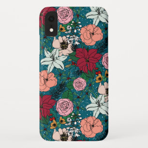 Süße farbenfrohe Winterblumen und weiße Punkte Des Case-Mate iPhone Hülle