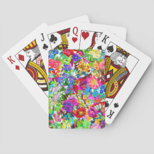 Süße farbenfrohe Zauberblumen Spielkarten