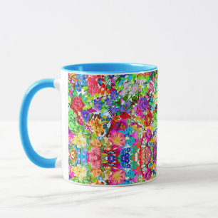 Süße farbenfrohe Zauberblumen Tasse