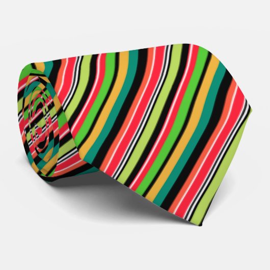 Süße, farbige Streifen Krawatte (Gerollt)