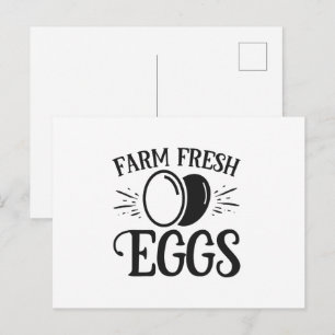 Süße Farm frische Eier Wortkunst  Postkarte