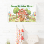 Süße Farm-Geburtstagsbanner Banner (Insitu)