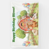 Süße Farm-Geburtstagsbanner Banner (Vertikal)