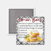 Süße Farmhouse selbstgemachte Lemon Bars Backrezep Magnet (Vorderseite/Rückseite)