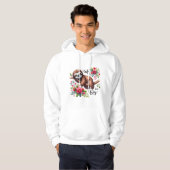 Süße faule Faultierblumen Hoodie (Vorne ganz)