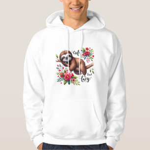 Süße faule Faultierblumen Hoodie
