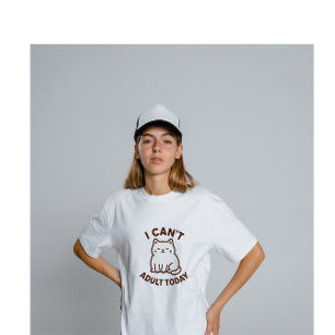 Süße faule Katze – Heute nicht Tri-Blend Shirt