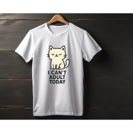 Süße faule Katze – „Ich kann heute nicht erwachsen T-Shirt