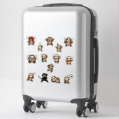 Süße Faultier-Charakter-Sticker-Pack Emojis Aufkleber (Koffer)