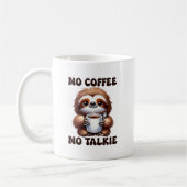 Süße Faultier-Coffee-Talk-Wortkunst Kaffeetasse (Links)