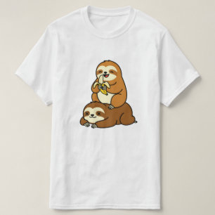 Süße Faultier, die Banane auf faules Faultier lust T-Shirt
