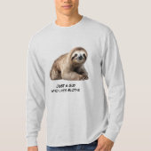 Süße Faultier Hintergrundbild T-Shirt (Vorderseite)
