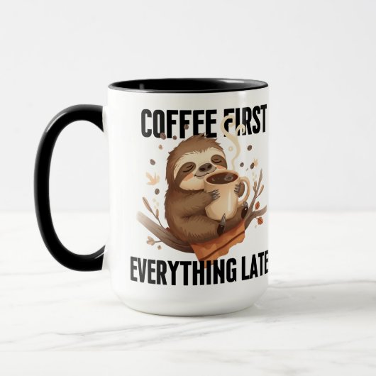 Süße Faultier-Kaffeetasse Geschenk Tasse (Links)