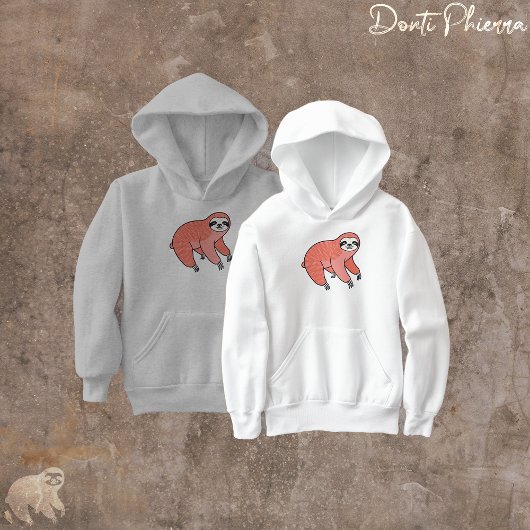 Süße Faultier-Kinder Hoodie
